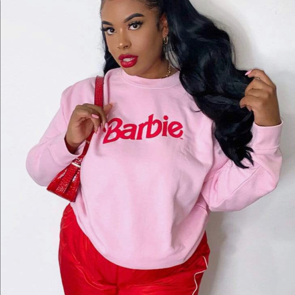 Barbie Pink & Red Logo Sweatshirt
